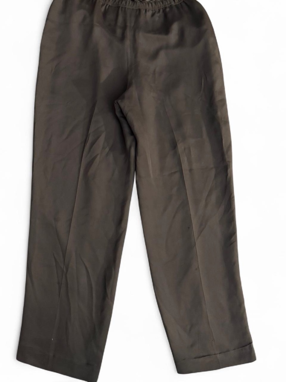Relaxed Straight-Leg Brown Trousers